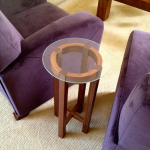 Mahogany sapelle side table