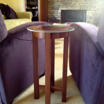 Mahogany sapelle side table