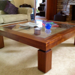 Glass top coffee table