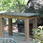 Teak and stone