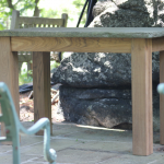 Teak and stone